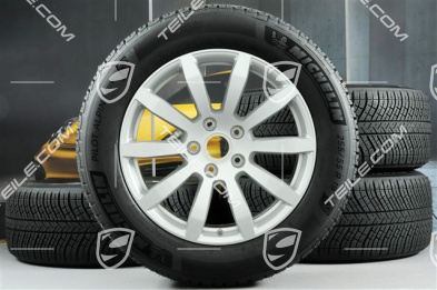 19" koła zimowe Cayenne S, komplet, felgi 8,5J x 19 ET47 + 9,5J x 19 ET54 + NOWE opony zimowe Michelin 255/55 R19 + 275/50 R19, z czujnikami ciśnienia