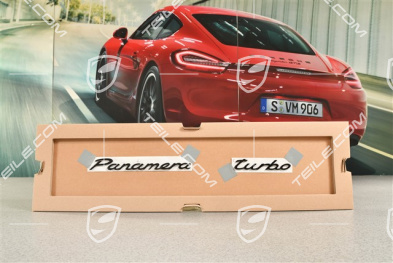 Emblemat / napis Panamera Turbo, czarny połysk