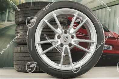 19-/20-inch Carrera summer wheel set, wheel rims 8,5J x 19 ET52 + 11,5J x 20 ET67 + Pirelli summer tyres 235/40 R19 + 295/35 R20, with TPM