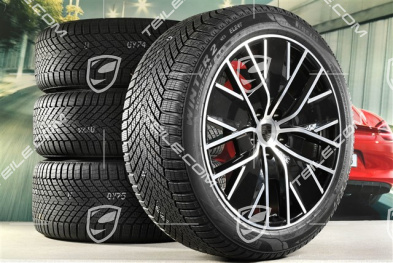 21-inch Macan Design winter wheel set, rims 8,5J x 21 ET27 + 10,5J x 21 ET47 + Pirelli winter tyres 255/45 R21 + 285/40 R21, black high gloss