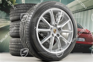 20" koła letnie Cayenne Design, komplet, felgi 9J x 20 ET50 + 10,5J x 20 ET64 + NOWE opony letnie Pirelli 275/45 R20 + 305/40 R20, z czujnikami ciśnienia