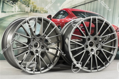 21" Komplet felg RS Spyder, 11J x 21 ET49 + 9,5J x 21 ET46, do Cayenne Coupe, Platinum satynowy półmat