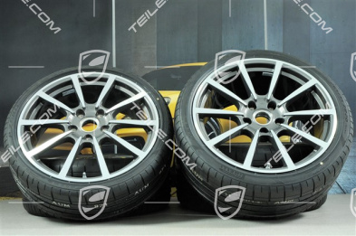20-inch Carrera Classic summer wheels set, rims 8J x 20 ET57 + 10J x 20 ET45 + Pirelli summer tires 235/35 ZR20 + 265/35 ZR20, with TPMS