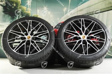 22" Cayenne Coupé RS Spyder Design Sommerräder Satz, Felgen 10J x 22 ET48 + 11,5J x 22 ET52 + NEUE Pirelli P Zero Sommerreifen 285/40 R22 + 315/35 R22, mit RDK-Sensoren