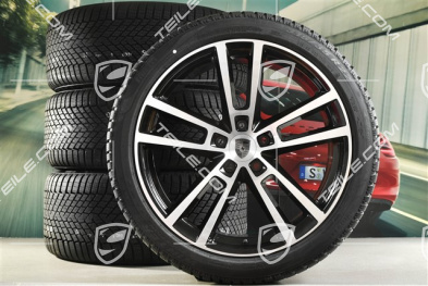 22-inch winter wheel set Sport Design, wheel rims 10J x 22 ET48 +11,5J x 22 ET52 + NEW Pirelli winter tyres 285/40 R22 + 315/35 R22, black high gloss