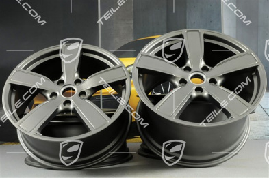 20-inch wheel rim set Carrera Sport, 11,5J x 20 ET76 + 8,5J x 20 ET49,, Platinum satin-mat