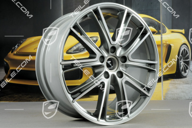 21-inch wheel rim set Panamera Exclusive, 9,5J x 21 ET71 + 11,5J x 21 ET69, Platinum Silver Metallic