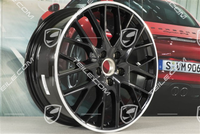 21-inch wheel rim Panamera Sport Design, 9,5J x 21 ET71, Jet Black metallic