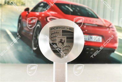 Dekielek koła, wklęsły, herb Turbonit / rod, szlifowane aluminium