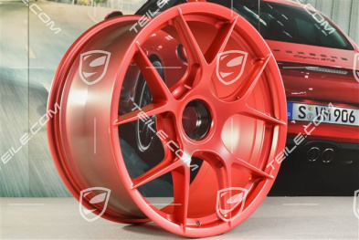 GT3RS Magnesium - lekkie kute koła magnezowe, felgi 10J x 20 ET45 + 13J x 21 ET31, czerwone Pyro Red