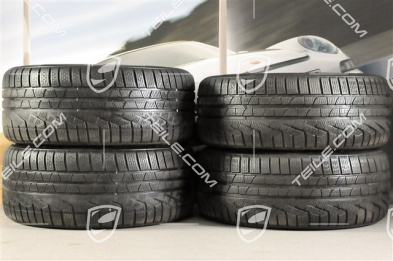 18" komplet kół zimowych Panamera S, felgi 8J x 18 ET59 + 9J x 18 ET53 + NOWE opony zimowe Pirelli 245/50 R18 + 275/45 R18, z czujnikami ciśnienia