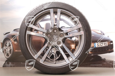 20" komplet kół letnich Turbo II, felgi 9,5 J x 20 ET 65 + 11 J x 20 ET 68 + opony 255/40 ZR 20 + 295/35 ZR 20, RDK