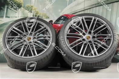20" Turbo IV koła letnie komplet, felgi 8,5J x 20 ET57 + 10,5J x 20 ET47 + opony letnie GoodYear 235/35 ZR20 + 265/35 ZR20, z czujnikami ciśnienia
