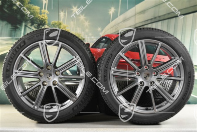 20-inch Panamera Turbo Winter wheel set, wheel rims 9,5J x 20 ET71 + 10,5J x 20 ET71 + Michelin Pilot Alpin 5 winter tyres 275/40 R20 + 315/35 R20, Adamantium