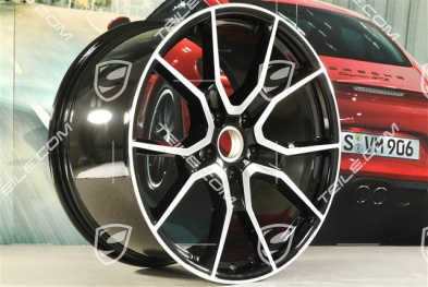21-inch Rim Sport Turismo GTS / RS Spyder Design, 11,5J x 21 ET66, high-gloss black with a polished face