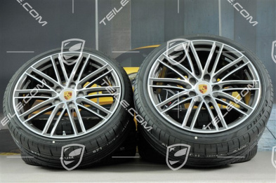 20-inch Turbo IV wheels set, rims 8,5J x 20 ET57 + 10,5J x 20 ET47 + Pirelli summer tires 235/35 ZR20 + 265/35 ZR20, with TPMS