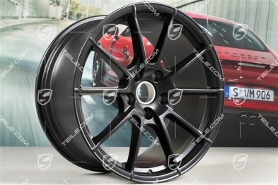 20" Felgensatz "Spyder" / "718 Sport", Felgen 8,5J x 20 ET57 + 10,5J x 20 ET47, schwarz seidenmatt