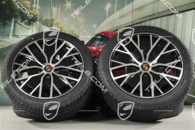 20" Turbo S Aero Design Winterräder Satz, Felgen 9J x 20 ET54 + 11J x 20 ET60, Goodyear Winterreifen 245/45 R20 + 285/40 R20