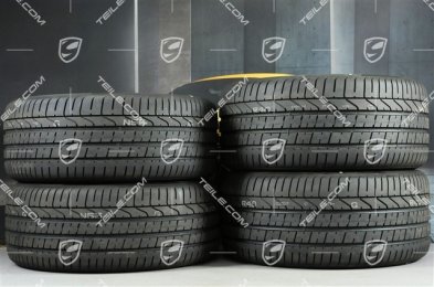 21" koła letnie Cayenne RS Spyder, komplet, felgi 9,5J x 21 ET46 + NOWE 11,0J x 21 ET49 + opony letnie Pirelli P Zero 285/40 R21 + 315/35 R21
