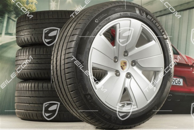 19" Taycan S summer wheel set, rims 8J x 19 ET50 + 10J x 19 ET47, + Michelin summer tyres 225/55 R19 + 275/45 R19