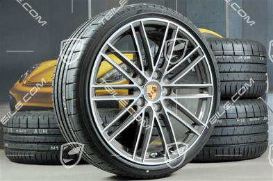 20-inch Turbo IV wheels set, rims 8,5J x 20 ET57 + 10,5J x 20 ET47 + Pirelli summer tires 235/35 ZR20 + 265/35 ZR20, with TPMS