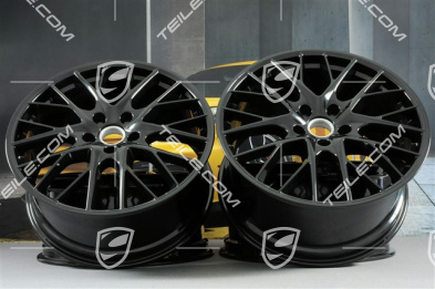 21" Felgensatz Panamera Sport Design, 9,5J x 21 ET71 + 10,5J x 21 ET71,  in Schwarz Hochglanz