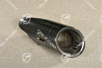 Końcówka rury wydechowej, S 3.0L 250KW, wewnętrzna/zewnętrzna, czarna, L