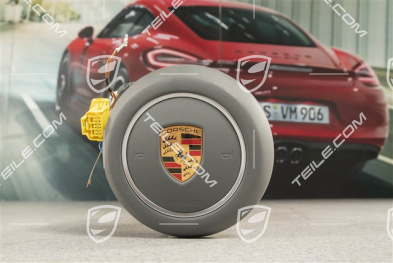 Poduszka bezpieczeństwa / Airbag, kierownicy, skóra, szary