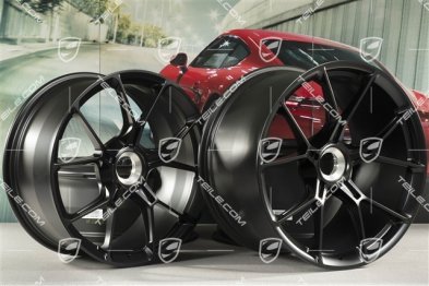 20"+21" GT3 komplet felg, 9,5J x 20 ET46 + 12J x 21 ET45, czarny satynowy półmat