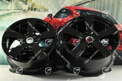 20" Komplet felg Carrera Sport, 8,5J x 20 ET57 + 10,5J x 20 ET51, czarny wysoki połysk