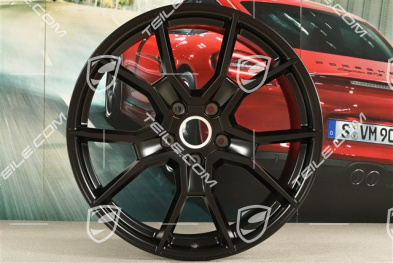 21-inch Rim Sport Turismo GTS / RS Spyder Design, 9,5J x 21 ET60, in black satin-mat