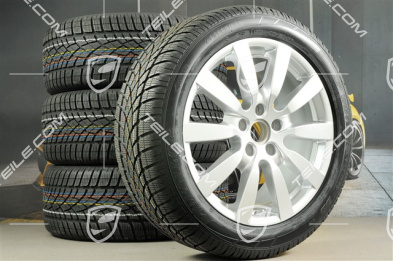 20-inch winter wheels set "Cayenne SportDesign II" facelift 2014->, rims 9J x 20 ET57 + Dunlop winter tyres 275/45 R20, with TPM