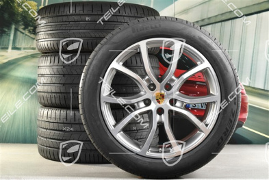 21-inch Cayenne Coupe Exclusive Design summer wheel set, rims 9,5J x 21 ET46 + 11,0J x 21 ET49 + NEW Pirelli P Zero summer tyres 285/45 R21 + 315/40 R21, with TPMS