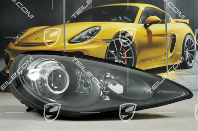 Xenon headlight, bi-xenon, Turbo, black, R