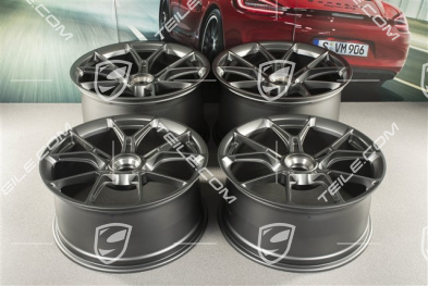20"+21" GT3 komplet felg, 9,5J x 20 ET46 + 12J x 21 ET45, ciemny srebrny / darksilver