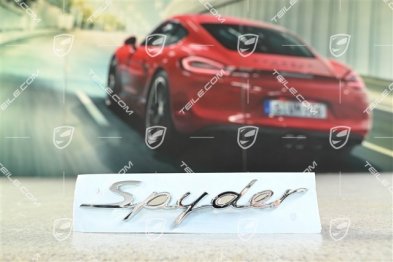 Spyder, Badge / Emblem, Chrome, lateral, R