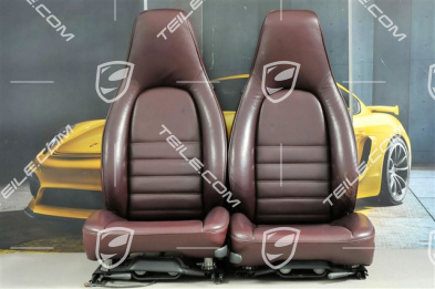 Seat, leatherette, Burgundy, set L+R