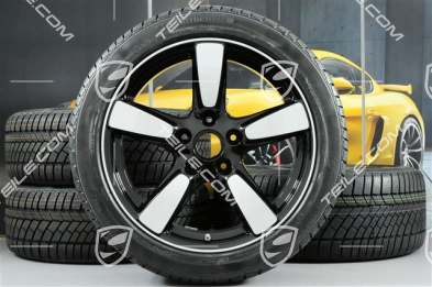 19" winter wheel set Cayman S, wheel rims (mint condition) 8J x 19 ET57 + 9,5J x 19 ET45 + NEW winter tyres Continental WinterContact TS 830P 235/40 R19 + 265/40 R19, without TPMS, SportClassic Exclusive Design
