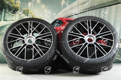 21-inch Panamera Turbo S Winter wheel set, central lock, wheel rims 9,5J x 21 ET71 + 10,5J x 21 ET71 + NEW Continental Winter Contact TS860 S winter tyres 275/35 R21 + 315/30 R21, black high gloss