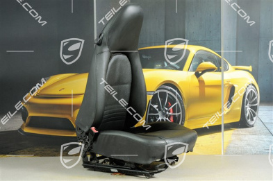 Seat, manual adjustable, heating, leather/Leatherette, Black, damage, L