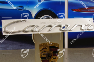 "Carrera" Schriftzug, silbern
