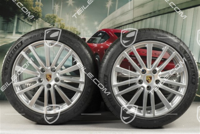 20" Panamera Design Sommerräder, Felgen 9,5J x 20 ET71 + 11,5J x 20 ET68 + Michelin Sommerreifen 275/40 ZR20 + 315/35 ZR20, mit RDK-Sensoren