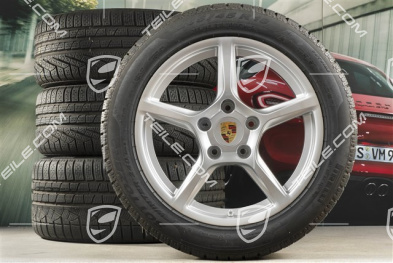18" Boxster winter wheels set, rims 8J x 18 ET57 + 9,5J x 18 ET49, Pirelli Sottozero II winter tires, with TPMS