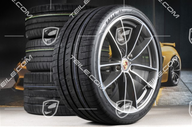 20"+21" Sommerräder Satz Carrera Classic, Felgen 8,5J x 20 ET53 + 11,5J x 21 ET67 + Sommerreifen 245/35 R20 + 305/30 R21, mit RDK-Sensoren