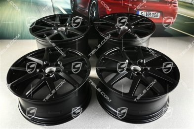 21" Felgensatz Panamera Sport Design, 9,5J x 21 ET71 + 11,5J x 21 ET69, schwarz seidenmatt