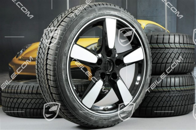 19" winter wheel set Cayman S, wheel rims (mint condition) 8J x 19 ET57 + 9,5J x 19 ET45 + NEW winter tyres Continental WinterContact TS 830P 235/40 R19 + 265/40 R19, without TPMS, SportClassic Exclusive Design