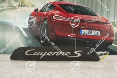 Osłona ozdobna progu, Carbon, Podświetlane, Cayenne S, Tylna, L