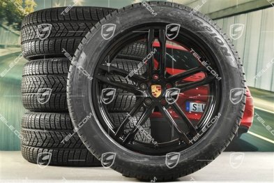 19" "Macan Sport" Winterräder Satz, Felgen 8,5J x 19 ET21 + 9J x 19 ET21 + Pirelli Winterreifen 235/55 R19 + 255/50 R19, mit RDK-Sensoren