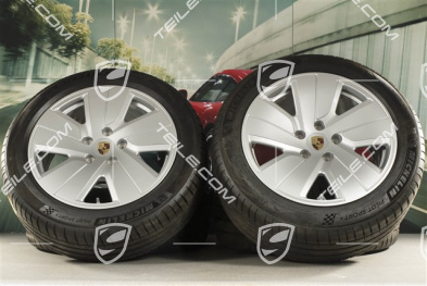 19" Taycan S summer wheel set, rims 8J x 19 ET50 + 10J x 19 ET47, + Michelin summer tyres 225/55 R19 + 275/45 R19