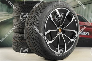 20" koła zimowe Turbo Aero Design, komplet, felgi 9J x 20 ET54 + 11J x 20 ET60 + NOWE opony zimowe Goodyear 245/45 R20 + 285/40 R20